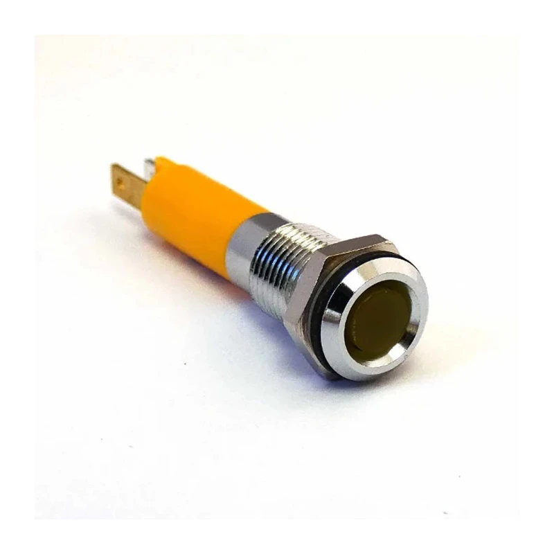 CML Innovative Technologies Yellow Panel Mount Indicator 1901X25X Series M8 Termination IP67 12V dc 19010252