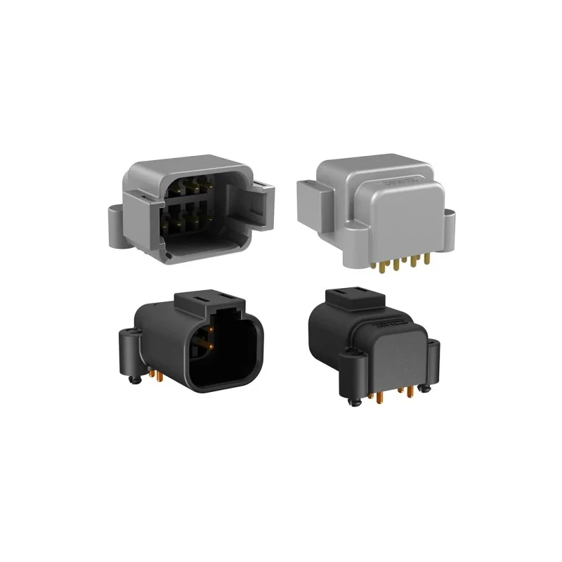 Amphenol Industrial ATF13 Automotive Connector Male Black PCB 3 Way Screw Termination ATF13-3P-BM13