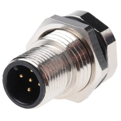 Brad from Molex Industrial Circular Connector 5 Contacts Panel Mount M12 Socket Male IP68 250V 4A 1200700235