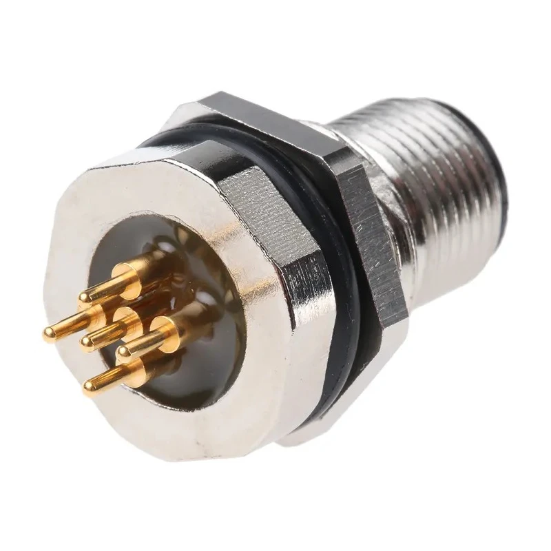 Brad from Molex Industrial Circular Connector 5 Contacts Panel Mount M12 Socket Male IP68 250V 4A 1200700235