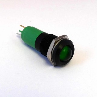 CML Innovative Technologies Green Panel Mount Indicator 24V AC/DC, IP67, Solder Tab, M14 192A1355