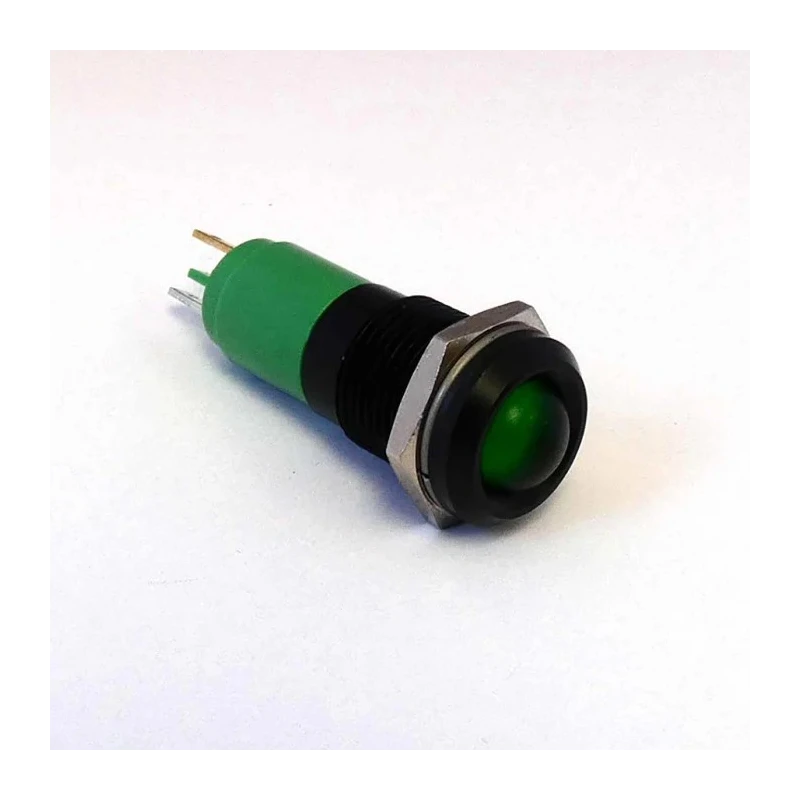 CML Innovative Technologies Green Panel Mount Indicator 24V AC/DC, IP67, Solder Tab, M14 192A1355