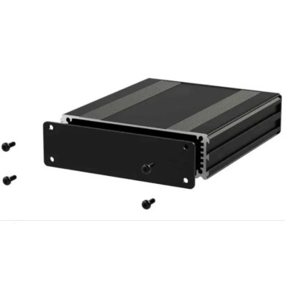 RS PRO Black Anodised Aluminium Instrument Case 30 mm Height, 160 mm Length, 108.5 mm Width 195-1518