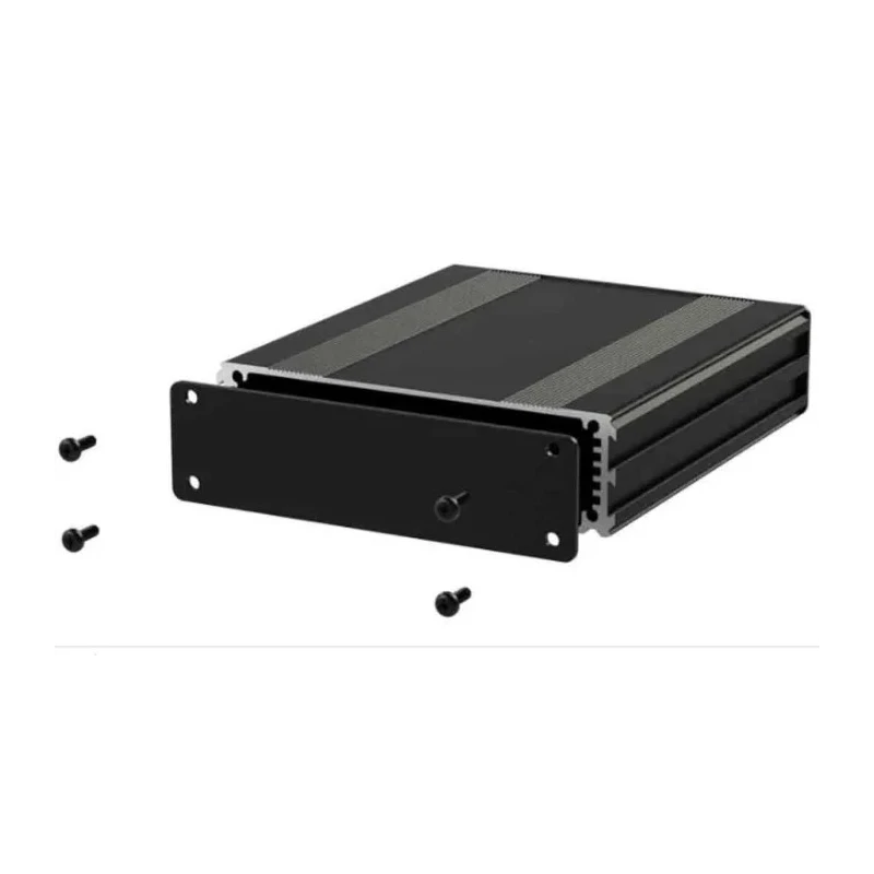 RS PRO Black Anodised Aluminium Instrument Case 30 mm Height, 160 mm Length, 108.5 mm Width 195-1518