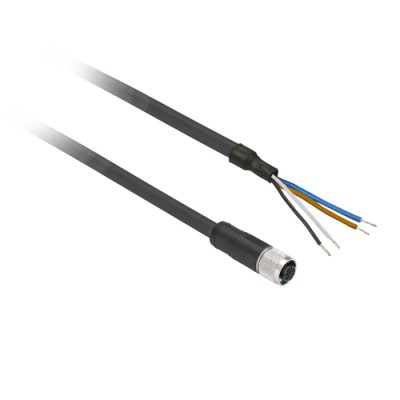 Telemecanique Sensors Female 4 Way Straight to Unterminated M12 Sensor Actuator Cable 20m XZCP1141L20