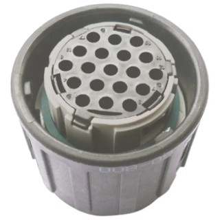 ITT Cannon APD 19 Pole Straight Standard DIN Plug 48V DC Cable Male Crimp Termination 121583-0121