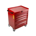 RS PRO Heavy Duty 6 Drawer Wheeled Steel Roller Cabinet, Central Locking, 450mm x 630mm x 830mm, 47.7 kg 753-1570