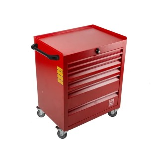 RS PRO Heavy Duty 6 Drawer Wheeled Steel Roller Cabinet, Central Locking, 450mm x 630mm x 830mm, 47.7 kg 753-1570