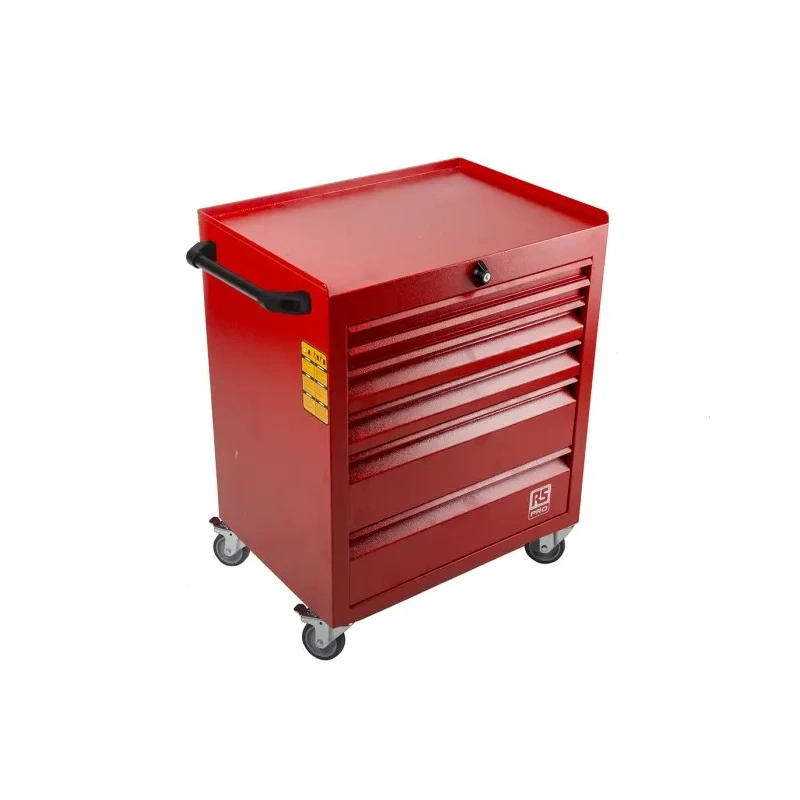 RS PRO Heavy Duty 6 Drawer Wheeled Steel Roller Cabinet, Central Locking, 450mm x 630mm x 830mm, 47.7 kg 753-1570