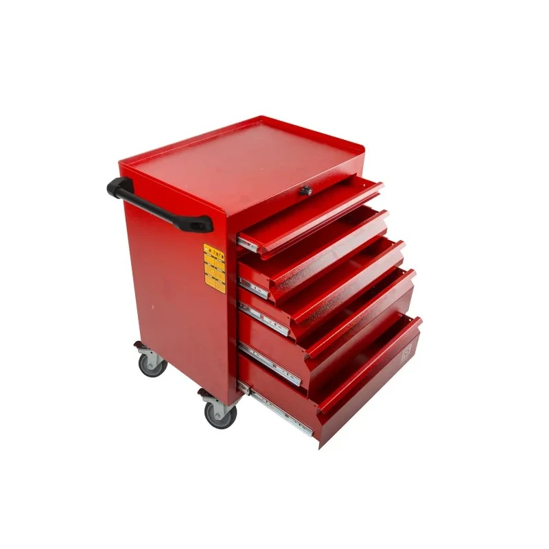 RS PRO Heavy Duty 6 Drawer Wheeled Steel Roller Cabinet, Central Locking, 450mm x 630mm x 830mm, 47.7 kg 753-1570