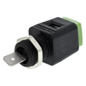 Schutzinger 4 mm Green Terminal Post Polyamide 66 Body, Quick Release Panel Mount Single Pole Connector ESD 498 / GN
