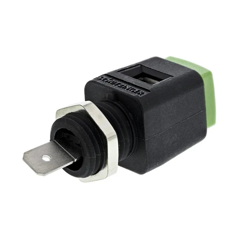 Schutzinger 4 mm Green Terminal Post Polyamide 66 Body, Quick Release Panel Mount Single Pole Connector ESD 498 / GN