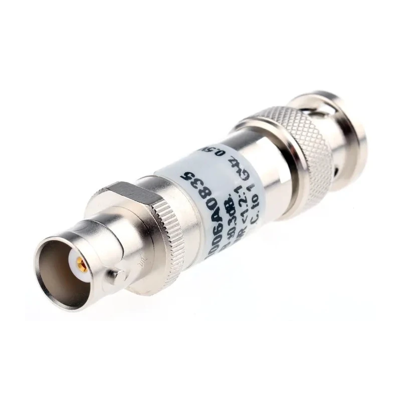 Telegartner RF Attenuator BNC Plug to BNC Socket 50Ω 1GHz–1.5GHz 0.3dB Attenuation Straight Male to Female J01006A0835