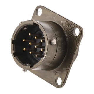Souriau Sunbank by Eaton MIL Spec Circular Connector Copper Alloy Straight 10 Way Panel Mount 7.5A 85102E1210P50