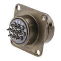 Souriau Sunbank by Eaton MIL Spec Circular Connector Copper Alloy Straight 10 Way Panel Mount 7.5A 85102E1210P50