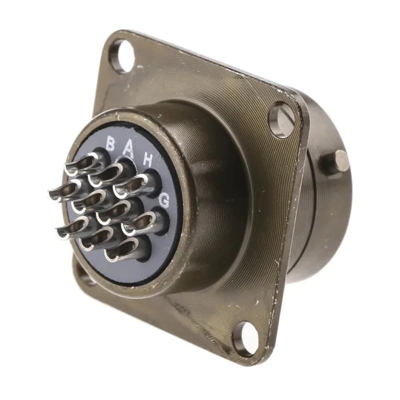 Souriau Sunbank by Eaton MIL Spec Circular Connector Copper Alloy Straight 10 Way Panel Mount 7.5A 85102E1210P50