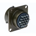 Souriau Sunbank by Eaton MIL Spec Circular Connector 19 Way Panel Mount Copper Alloy Straight Female Male 85102E1419P50