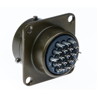Souriau Sunbank by Eaton MIL Spec Circular Connector 19 Way Panel Mount Copper Alloy Straight Female Male 85102E1419P50