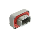 Amphenol Industrial Automotive Connector Male Grey Flange 8 Way Solder Termination 7.5A IP67 ATM13-08PA-BM03