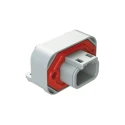 Amphenol Industrial Automotive Connector Male Grey Flange 3 Way Solder Termination IP67 7.5A 41x28.5x39.7mm ATM13-3P-BM03