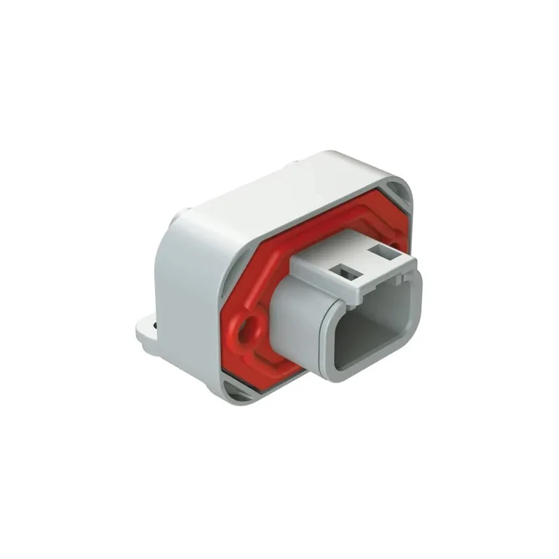 Amphenol Industrial Automotive Connector Male Grey Flange 3 Way Solder Termination IP67 7.5A 41x28.5x39.7mm ATM13-3P-BM03