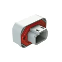 Amphenol Industrial ATM15 Automotive Connector Male Grey Flange 3 Way Solder Termination 7.5A IP67 ATM15-3P-BM03
