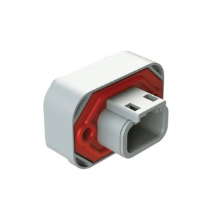 Amphenol Industrial ATM15 Automotive Connector Male Grey Flange 3 Way Solder Termination 7.5A IP67 ATM15-3P-BM03
