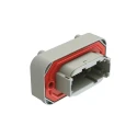 Amphenol Industrial Automotive Connector Male Grey Flange 12 Way Solder Termination 7.5A IP67 ATM15-12PA-BM03