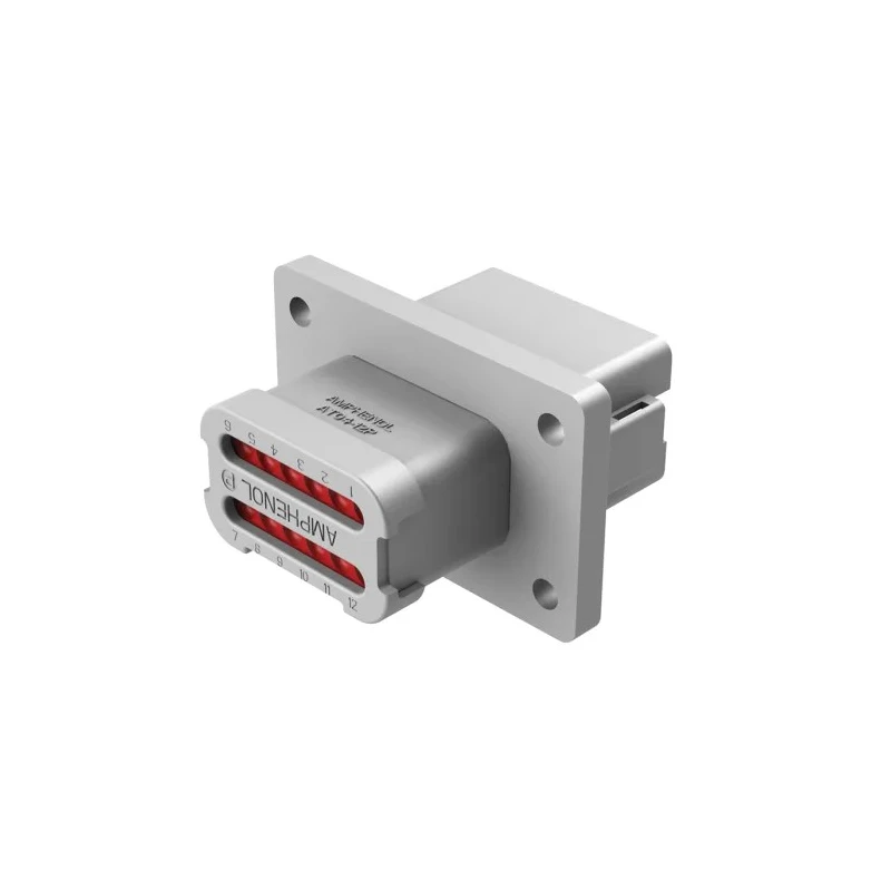 Amphenol Industrial AT04 Automotive Connector Male Grey Panel Mount 12 Way Crimp Termination AT04-12PA-BL05