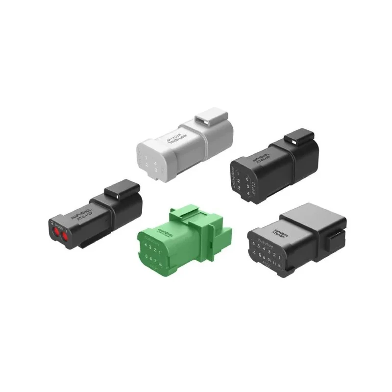 Amphenol Industrial AT04 Automotive Connector Male Grey Panel Mount 12 Way Crimp Termination AT04-12PA-BL05