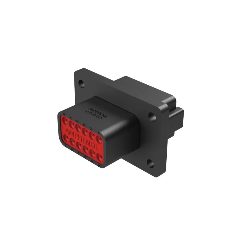 Amphenol Industrial AT04 Automotive Connector Male Black Panel Mount 12 Way Crimp Termination AT04-12PA-LE14