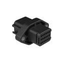 Amphenol Industrial Automotive Connector Female Black Flange 18 Way Solder Termination ATV02-18PB-RR01