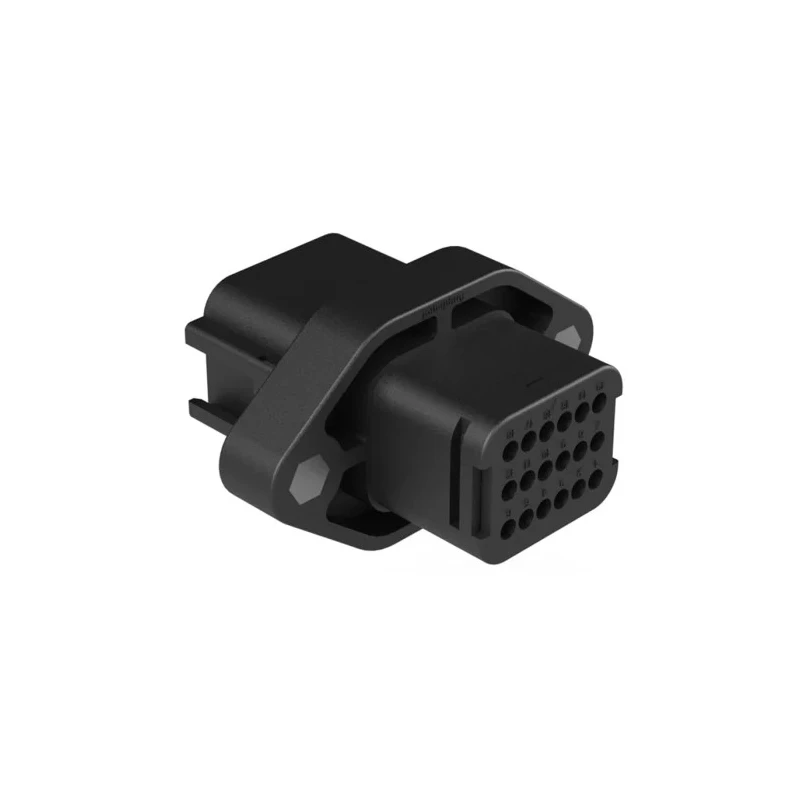 Amphenol Industrial Automotive Connector Female Black Flange 18 Way Solder Termination ATV02-18PB-RR01