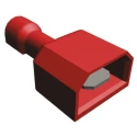 TE Connectivity Ultra-Fast .187 Clear, Red Insulated Male Spade Connector 22 AWG to 18 AWG Crimp 4.75 x 0.81 mm 2-521105-2