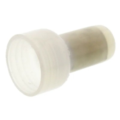 TE Connectivity Closed End Splice Connector Natural Insulated Nylon 22-10 AWG Copper Tin Contact 0.55mm Thickness 35653