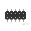 TE Connectivity AMPMODU Series Straight Surface Pin Header, 12 Contact, 2 mm Pitch, 2 Row, Unshrouded 2842142-6