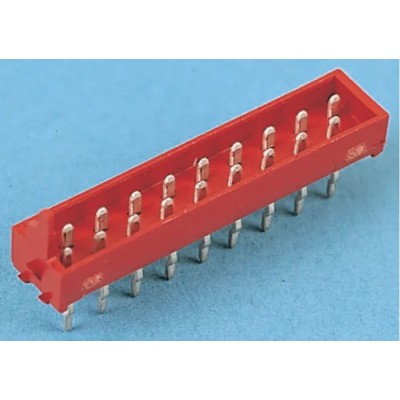 TE Connectivity Micro-MaTch Series Straight Through Hole PCB Header 16 Contact 1.27mm Pitch 2 Row Shrouded 8-215464-6