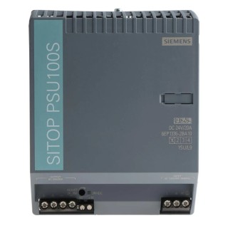 Siemens SITOP PSU100S Switched Mode DIN Rail Power Supply 264V AC Input 28V DC, 20A Output, 480W Power 6EP1336-2BA10