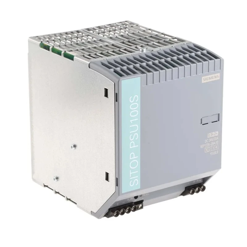 Siemens SITOP PSU100S Switched Mode DIN Rail Power Supply 264V AC Input 28V DC, 20A Output, 480W Power 6EP1336-2BA10