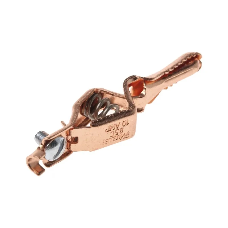Mueller Electric Black Crocodile Clip 8mm Jaw Opening 10A Beryllium Copper Alloy Contact BU-85C