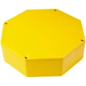 Hammond Die Cast Aluminium Enclosure Yellow Lid IP54 39.2 mm x 132.8 mm x 132.8 mm 1590STPCYL