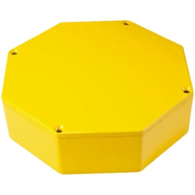 Hammond Die Cast Aluminium Enclosure Yellow Lid IP54 39.2 mm x 132.8 mm x 132.8 mm 1590STPCYL