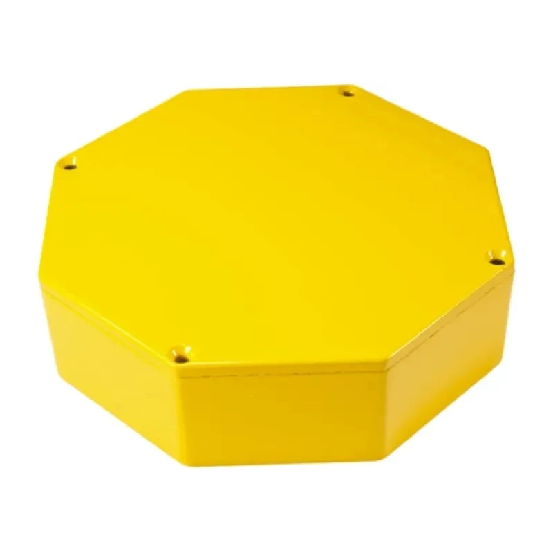 Hammond Die Cast Aluminium Enclosure Yellow Lid IP54 39.2 mm x 132.8 mm x 132.8 mm 1590STPCYL