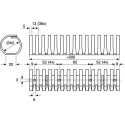 HellermannTyton HelaDuct Flex40 White Flexible Slot Cable Trunking W45 mm x D48 mm x L500 mm Polypropylene Flex40