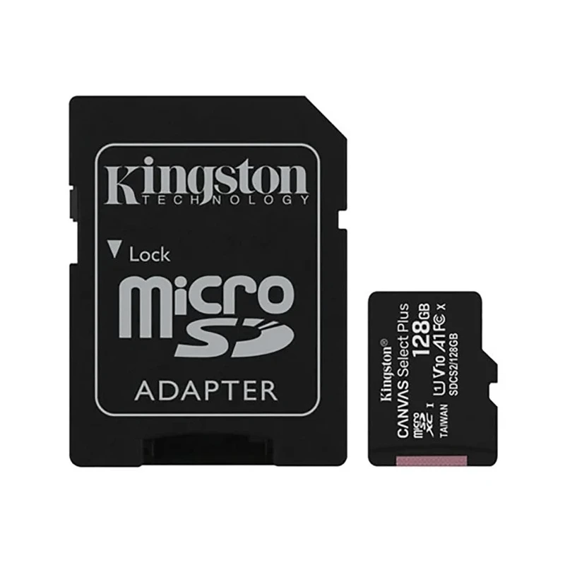 Kingston 128 GB MicroSD Memory Card Class 10 with Adapter SDCS2/128GB
