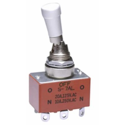 NKK Switches Toggle Switch Panel Mount On-Off-On DPDT 20A 30V DC 125V AC S7AL