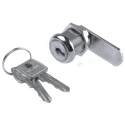 Euro-Locks a Lowe & Fletcher group Company Camlock Panel-to-Tongue 20 mm, Chrome Finish, Key Unlock 1336032
