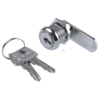 Euro-Locks a Lowe & Fletcher group Company Camlock Panel-to-Tongue 20 mm, Chrome Finish, Key Unlock 1336032