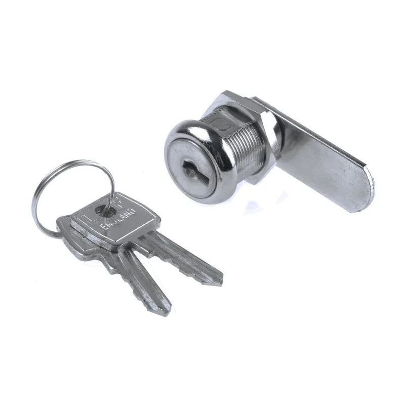 Euro-Locks a Lowe & Fletcher group Company Camlock Panel-to-Tongue 20 mm, Chrome Finish, Key Unlock 1336032
