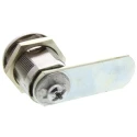 Euro-Locks a Lowe & Fletcher group Company Camlock Panel-to-Tongue 20 mm, Chrome Finish, Key Unlock 1336032